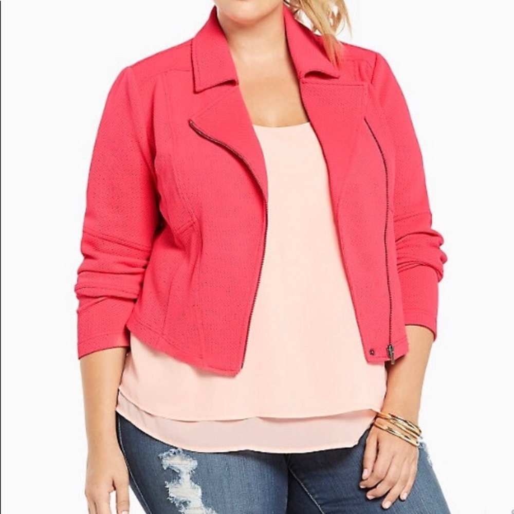 Textured Moto Jacket Size 1